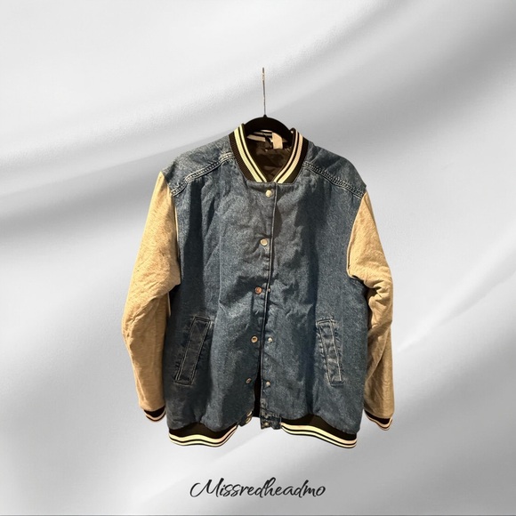 Divided Varsity Bomber Jacket - Picture 1 of 4